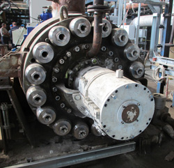 Water pump with 30-300 mm bolts to be removed.