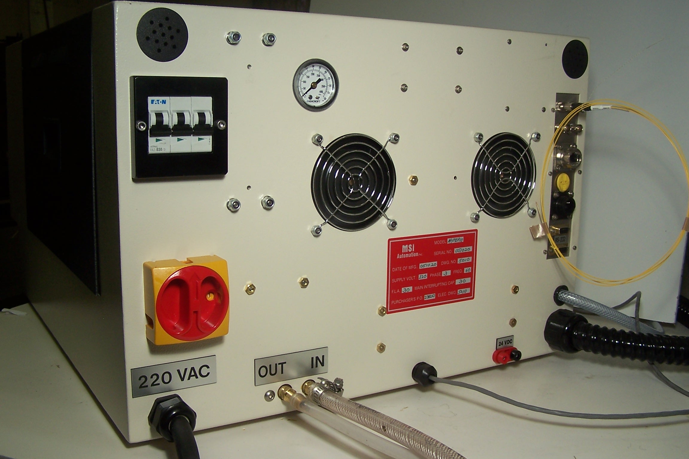 Power supply rear view