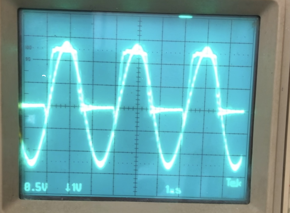 Resonant frequency oscilloscope display